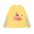 Yellow Fun Striped Patchwork Long Sleeve