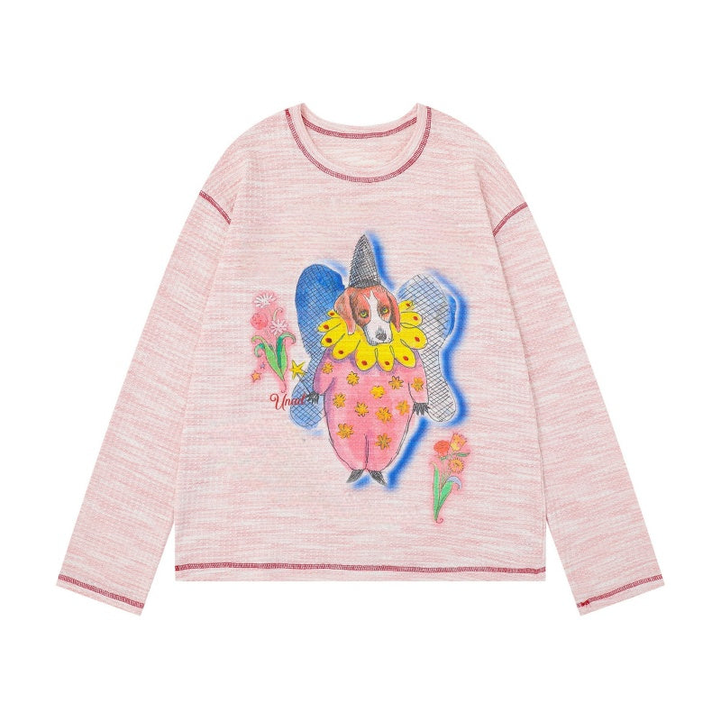 Lightweight Pink Long Sleeve with Fun Design